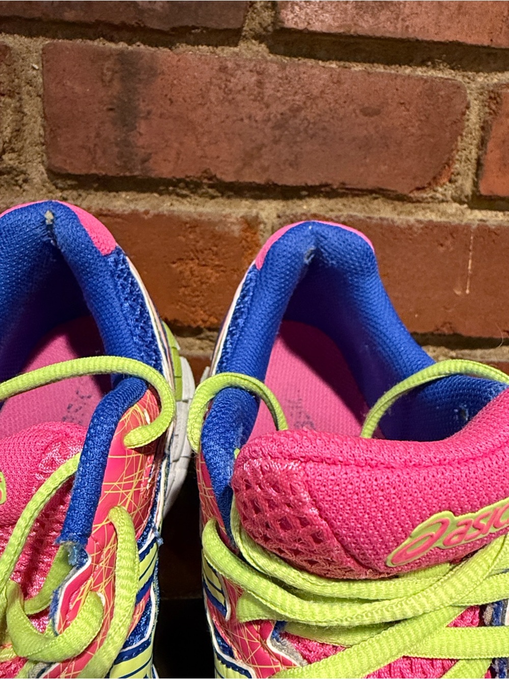ASICS Blue Neon Yellow & Pink Women's Running Shoe - Picture 6 of 6